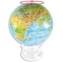 Настольная модель Земного шара-самовращающийся глобус Географич. карта мира