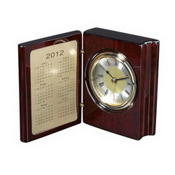 Часы настольные Книга Времени с рамкой для фотографий или календарем, дерево