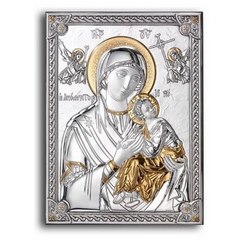Икона Пресвятая Богородица, дерево, отделка-серебро, Италия