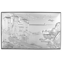Картина Море, дерево, отделка-серебро, Италия