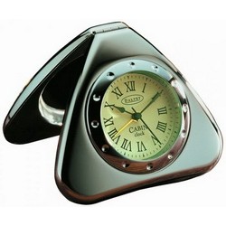 Часы Cabin дорожные с будильником (кварц, японский механизм), серебристый