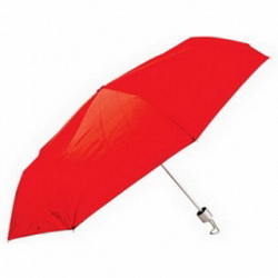 Зонт складной механический, цвет красный