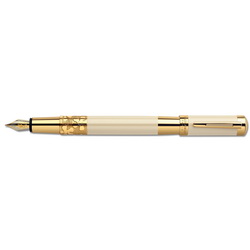 Ручка Waterman Elegance Ivory GT перьевая (перо-золото 18К, родий, корпус - латунь с лаковым покрытием, отделка - позолота, гравировка), цвет перламутровый