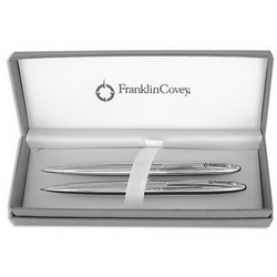 Набор FRANKLIN COVEY Lexington Chrome:ручка шариковая и карандаш, серебрист