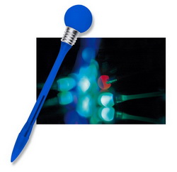 Ручка Лампочка (светится после удара о твердую поверхность), синий