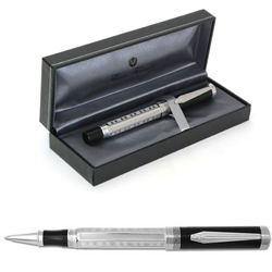 Ручка роллер Flavio Ferrucci Panteon в подарочной коробке, цвет серебристый
