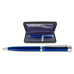 Ручка шариковая Flavio Ferrucci Elegante в подарочной коробке, цвет синий