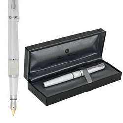 Ручка перьевая Flavio Ferrucci Divino с акриловой вставкой в подарочной коробке, цвет перламутровый