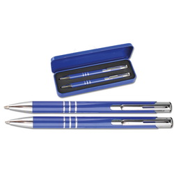 Набор Будапешт: ручка шариковая и карандаш в футляре, цвет синий