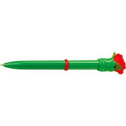 Ручка Цветок шариковая, зеленый