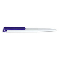 Ручка шариковая Prestige с цветным клипом, темносиний