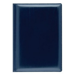 Ежедневник недатированный РУГАТО (320 стр.), кожа, темно-синий