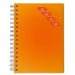 Ежедневник полудатированный LUX ( 352 стр.) на пружине, оранжевый