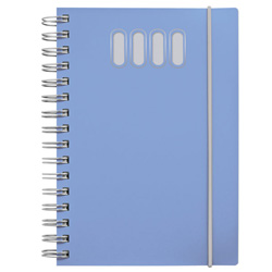 Ежедневник полудатированный ARGENTO ( 400 стр.) на пружине, цвет голубой