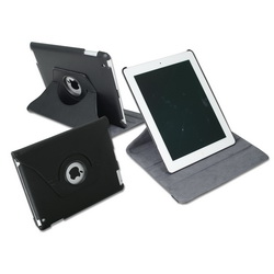 Чехол - подставка для iPad, кожзам, цвет черный