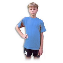 Футболка детская XS 100% хлопок, плотность 155 г/кв. м, голубой