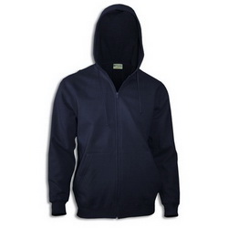 Куртка-толстовка на молнии с капюшоном M 80% хлопок, 20% полиэстер, плотность 280 г/кв.м, цвет темно-синий