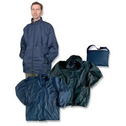 Куртка-ветровка L с чехлом, на подкладке ( сетка), 100% нейлон темно-синий