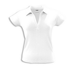 Рубашка поло женская, S,100 % хлопок, плотность 205 г/кв.м,белый