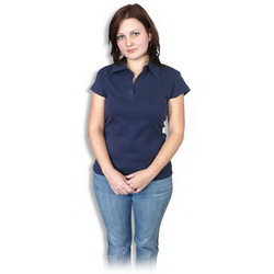 Рубашки-поло ХL женская 100% хлопок, плотность 205 г/кв.м, темносиний
