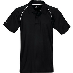 Рубашка-поло XXL с рукавами реглан, 100% полиэстер Cool Fit, плотность 140 г/кв.м, цвет черный