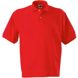 Рубашка-поло детская рост 116 см, 6 лет, 100% чесаный хлопок, плотность 180 г/кв.м, цвет красный