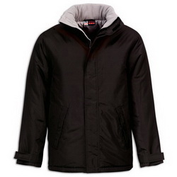 Куртка утепленная водонепроницаемая, XL, с капюшоном, 100 % полиэстер с акриловой пропиткой, черный