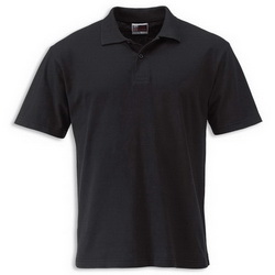 Рубашка-поло XL, хлопок 100%, плотность 160 г/кв. м, черный