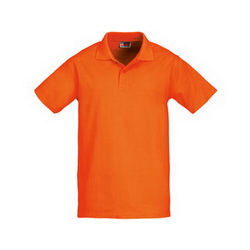 Рубашка-поло S, хлопок 100%, плотность 160 г/кв. м, цвет оранжевый