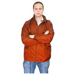 Куртка-ветровка L, 100% полиэстер, с чехлом, оранжевый