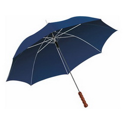 Зонт-трость полуавтомат с деревянной ручкой, полиэстр