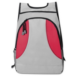 Рюкзак с двумя сетчатыми карманами для бутылок, нейлон, цвет красный