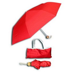 Зонт складной в сумочке-чехле, красный