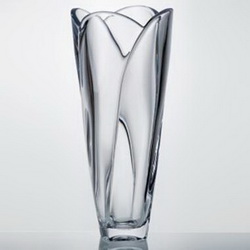 Ваза Lotos h25,5 см, хрустальное стекло, Чехия, прозрачный