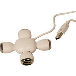 HUB USB Крабик (4 входа USB), белый