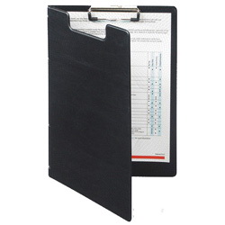 Папка-планшет с прижимным механизмом двойная, BANTEX, ПВХ, картон, цвет черный