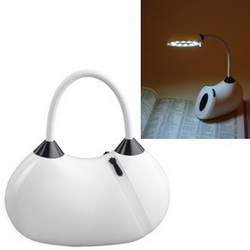 Складная светодиодная лампа "Дамская сумочка" c функцией зарядки от USB, пластик, цвет белый