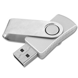 Флэш-карта USB,8Gb,пластиковый корпус с силикон. напылением и металл.клипсеребристый