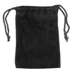Велюровый мешочек для флэш-карты, черный