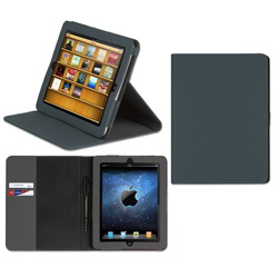 Чехол для iPad с отделениями для визиток, ручка, ПВХ, Германия, цвет темно-серый
