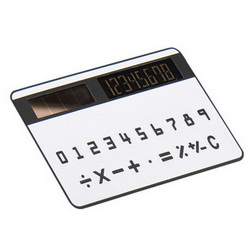 Калькулятор карманный в виде кредитной карты, пластик, цвет серебристый