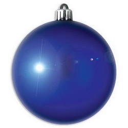 Шар новогодний d8 см в индивидуальной упаковке, глянцевый, цвет синий