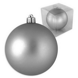 Шар новогодний d7 см в индивидуальной упаковке, матовый, цвет серебристый