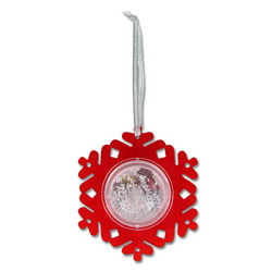 Новогоднее украшение-магнит Снежинка с возможностью персонализации, цвет красный