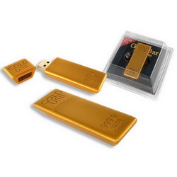 Флэш-карта USB Золотой слиток, 1 Gb, USB v. 2.0 Plug&Play, - золотис