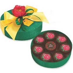 Шоколадное суфле в горьком шоколаде "Цветочная клумба",в подарочной упаковке